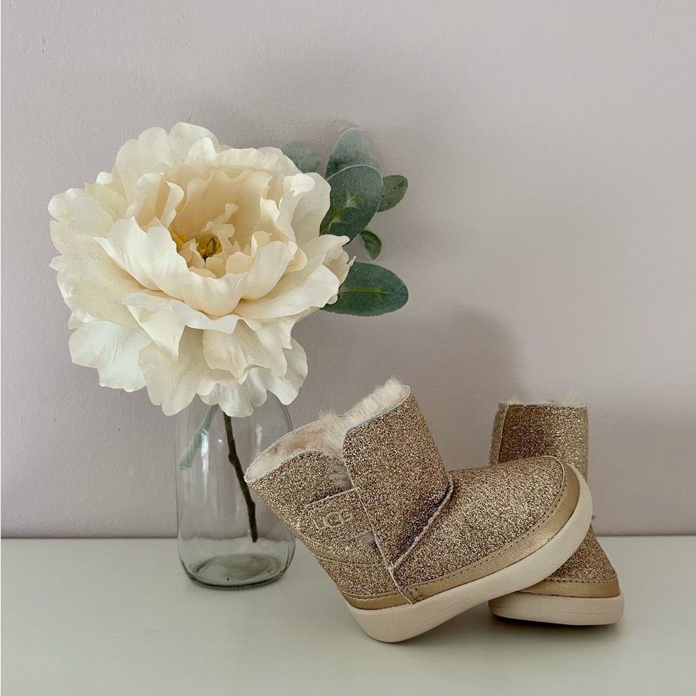 Gold Glitter Baby Girl Ugg Boots
